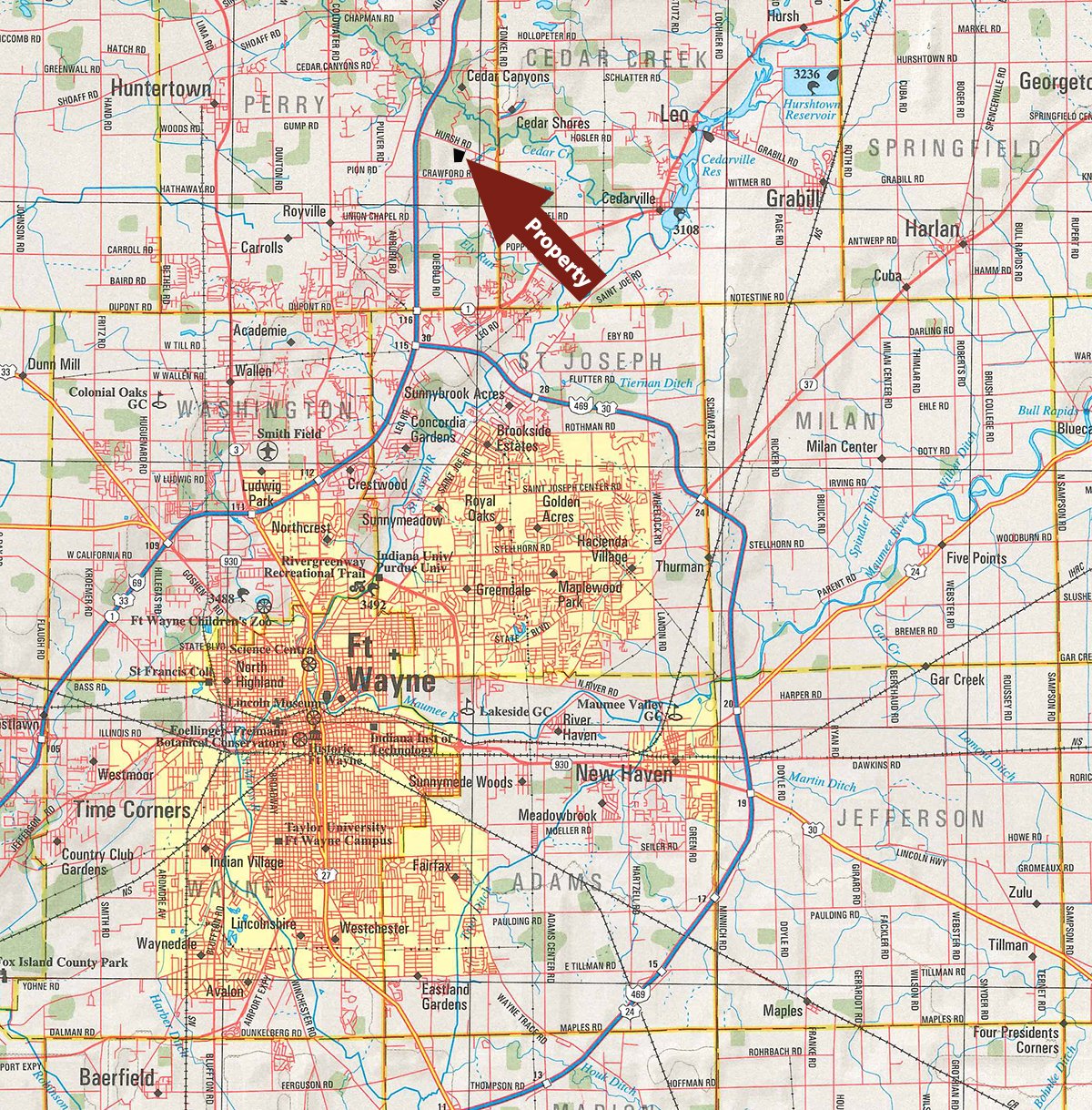 Area map - REAL ESTATE AUCTION - SEALED BID OF 18+/- ACRES IN ALLEN COUNTY